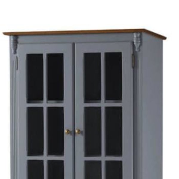 cristaleira 4 portas e 1 gaveta linz cinza 3