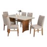 09 conjunto sala de jantar 6 cadeiras turim e mesa modelo pisa