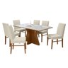 22 conjunto sala de jantar 6 cadeiras turim e mesa modelo pisa