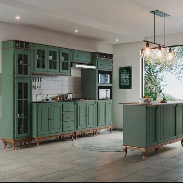 cozinha com ilha 9 pecas colonial vd