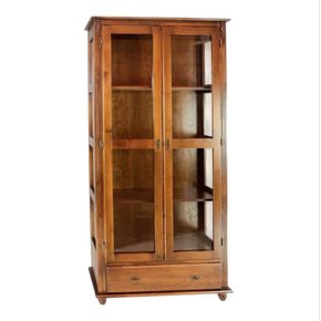 cristaleira 2 portas 0 80 com gaveta my pe bolinha madeira 1