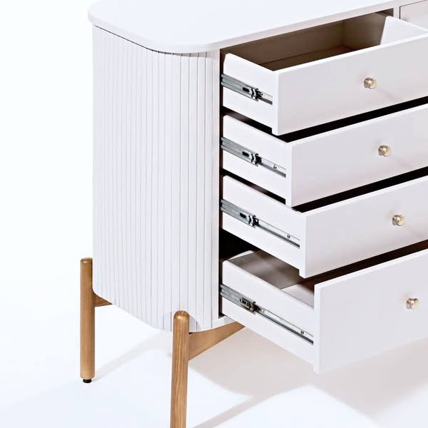 comoda aurea 1 porta e 4 gavetas 5425 branca 5