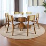 conjunto de jantar living 1 35 diametro com 6 cadeiras classic 1