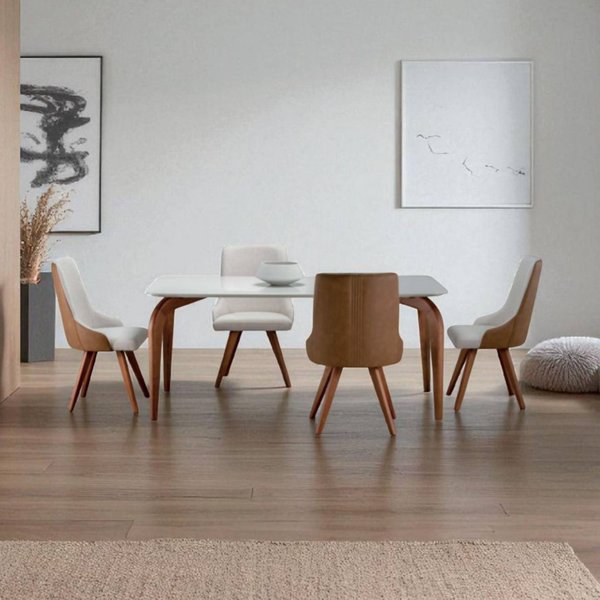 conjunto de jantar mesa com cadeiras lais 3